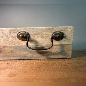 Set of 3 Antique Brass handles swan neck